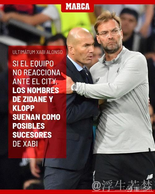 阿隆索帅位悬而未决，齐达内与克洛普成为热门接替人选